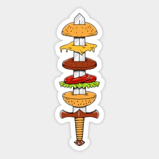 Burger Sword Sticker